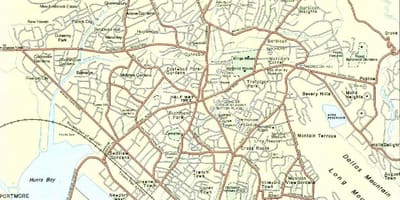 નકશો કિંગ્સ્ટન જમૈકા વિસ્તારના